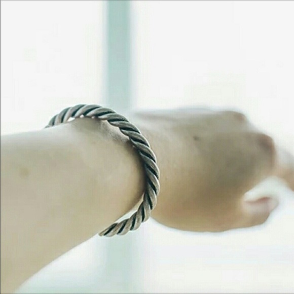 Sterling or Gold Plated Twisted Cuff - Picture 4 of 5